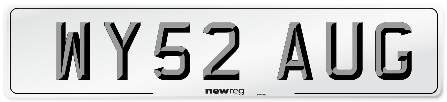 WY52 AUG Number Plate from New Reg